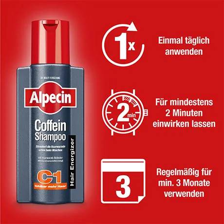 شامپو ضد ریزش آلپسین کافئین شامپو کافئین C1 alpecin