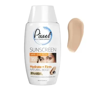 ضد آفتاب دور چشم رنگی پیکسل نچرال بژ Pixxel safe eye tech natural beige sunscreen 