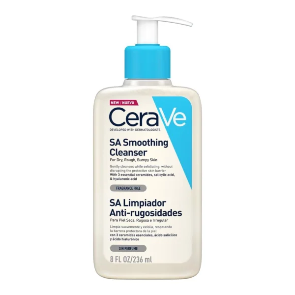 ژل شستشو سراوی SA مدل Smoothing Cleanser شوینده ملایم لایه‌بردار پوست خشک و زبر (2)