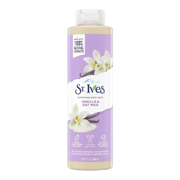 شامپو بدن سنت ایوز وانیل و شیر جو St.Ives Pampering Vanilla and Oat Milk Body Wash