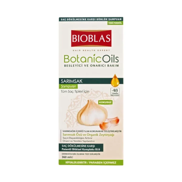 شامپو سیر بیوبلاس ضد ریزش و تقویت‌کننده مو ترک اصل Bioblas Garlic Shampoo