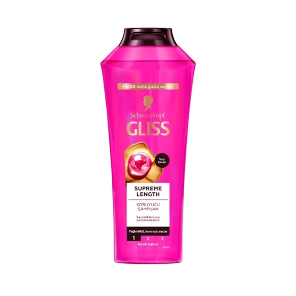 شامپو گلیس مناسب موهای بلند و محافظ موخوره مدل Gliss Supreme Length