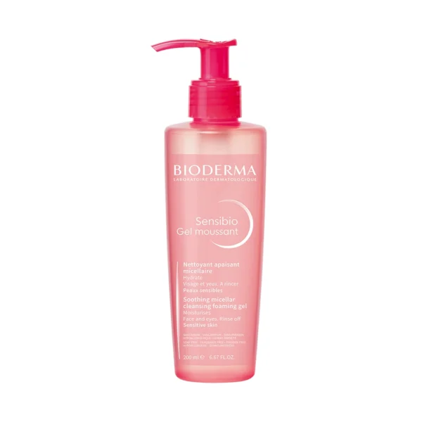ژل شستشوی صورت بایودرما پوست حساس سنسیبیو Bioderma Sensibio Gel Moussant 200ml