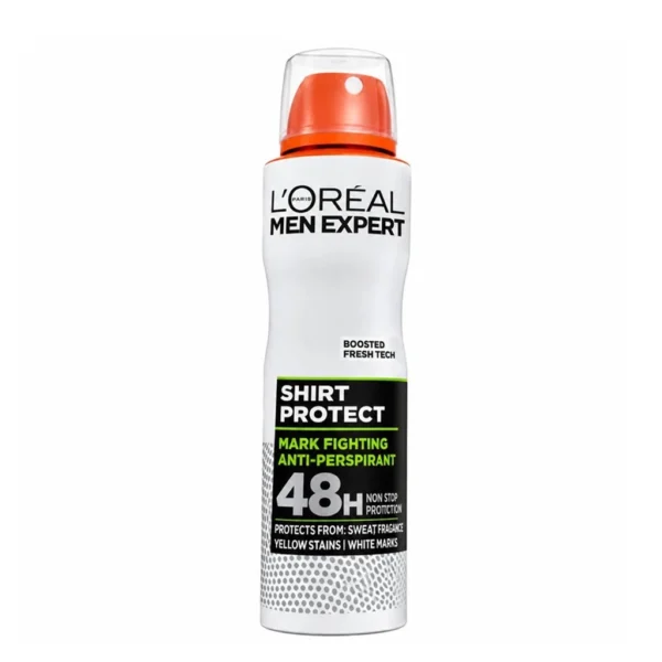 اسپری ضد تعریق مردانه لورال Men Expert Shirt Protect 48H حجم 150 میلی‌لیتر