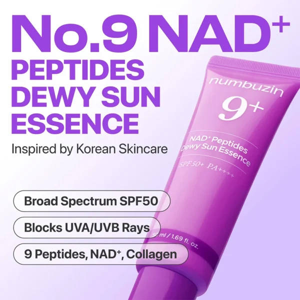 خرید اسنس ضد آفتاب نامبوزین شماره 9 NAD Peptides Dewy Sun Essence اصل