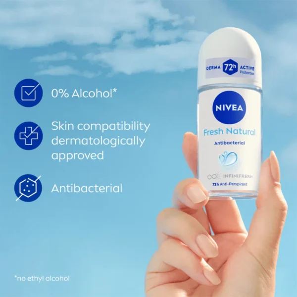 قیمت و خرید مام رول نیوآ فرش نچرال NIVEA Fresh Natural Roll On اصل